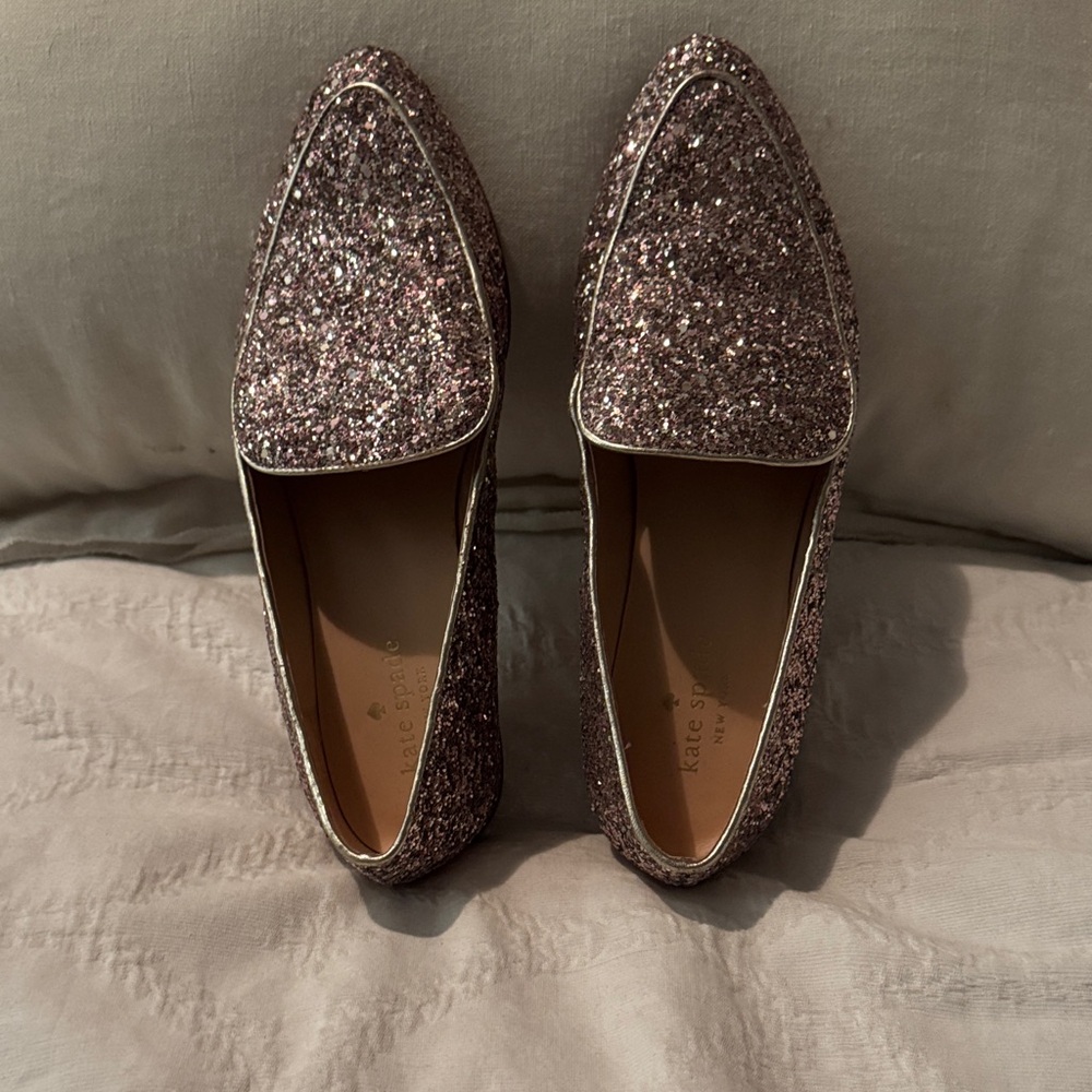 Kate Spade Sparkling Glitter Loafers - Pink
